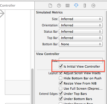 Set Initial View Controller
