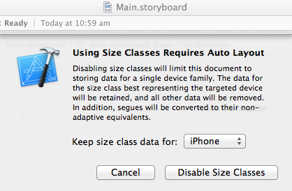 Disabling size classes