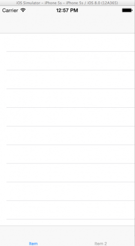 First tab with table view