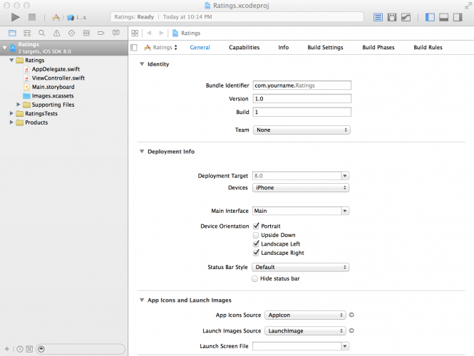 initial project config