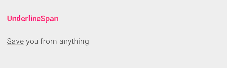 UnderlineSpan