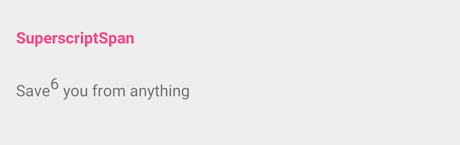 SuperscriptSpan